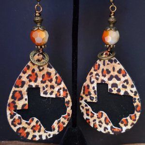 Austrian Crystal Leopard Texas Earrings